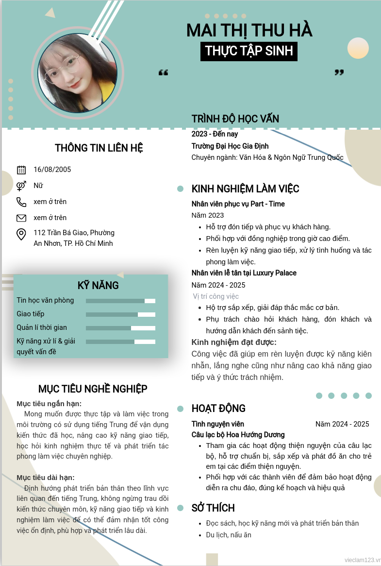 ảnh cv