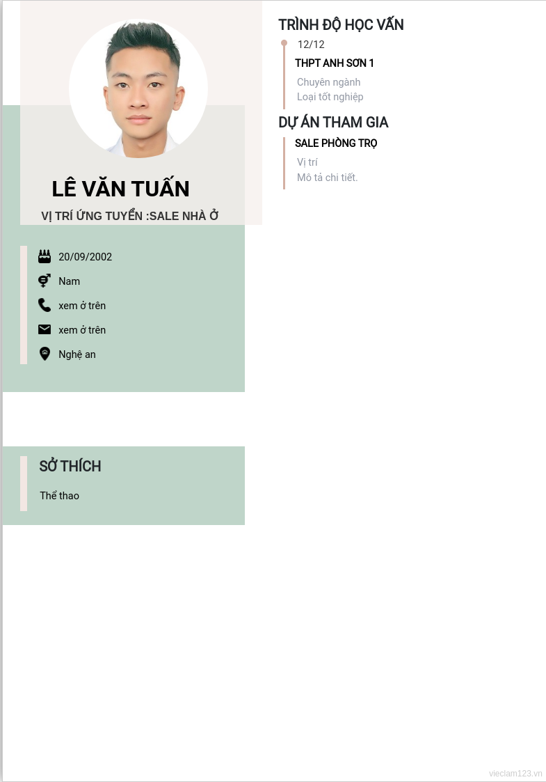 ảnh cv