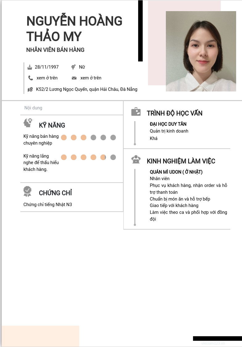 ảnh cv
