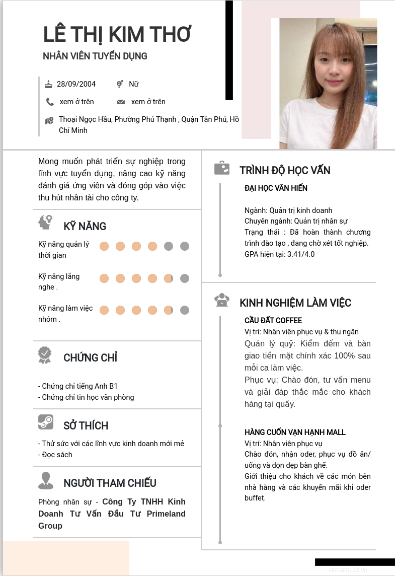 ảnh cv