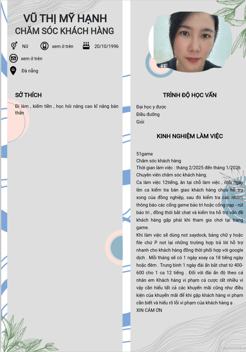 ảnh cv