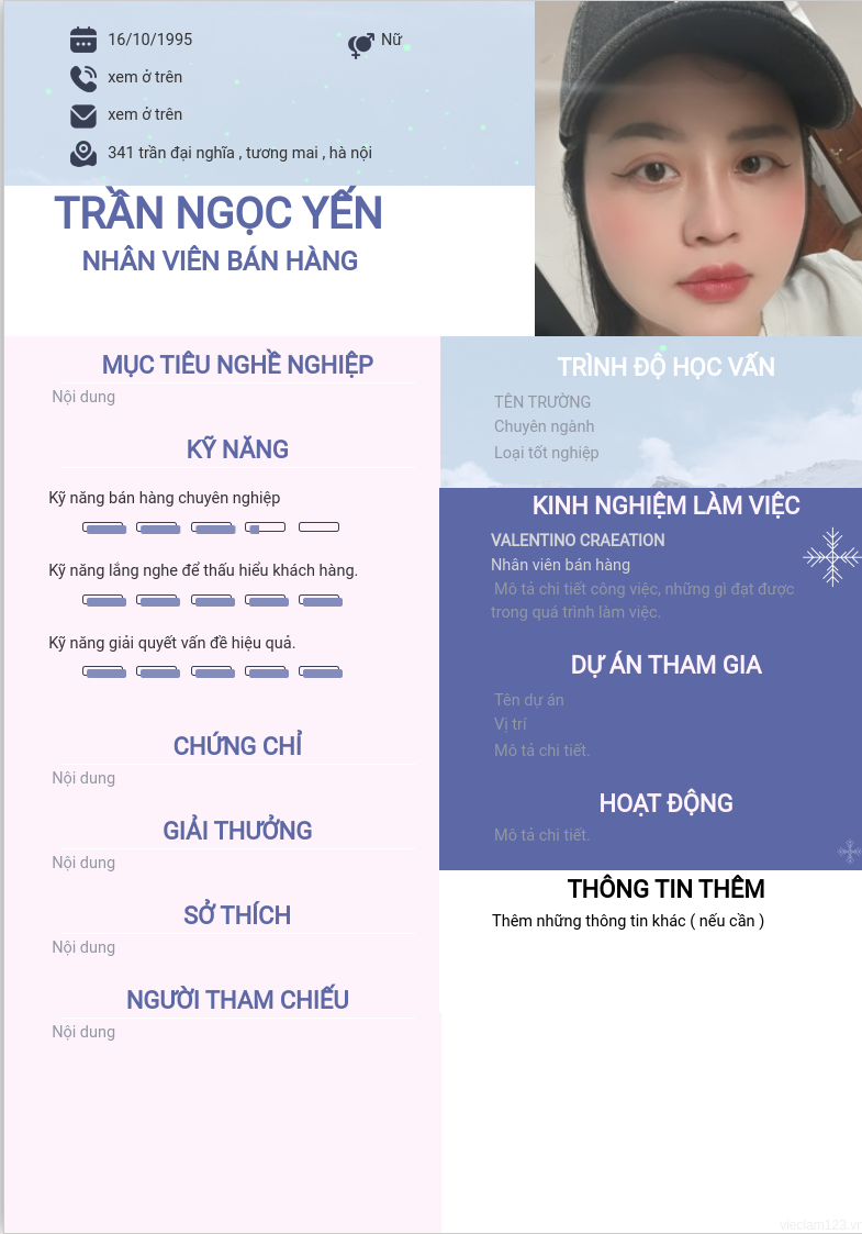 ảnh cv