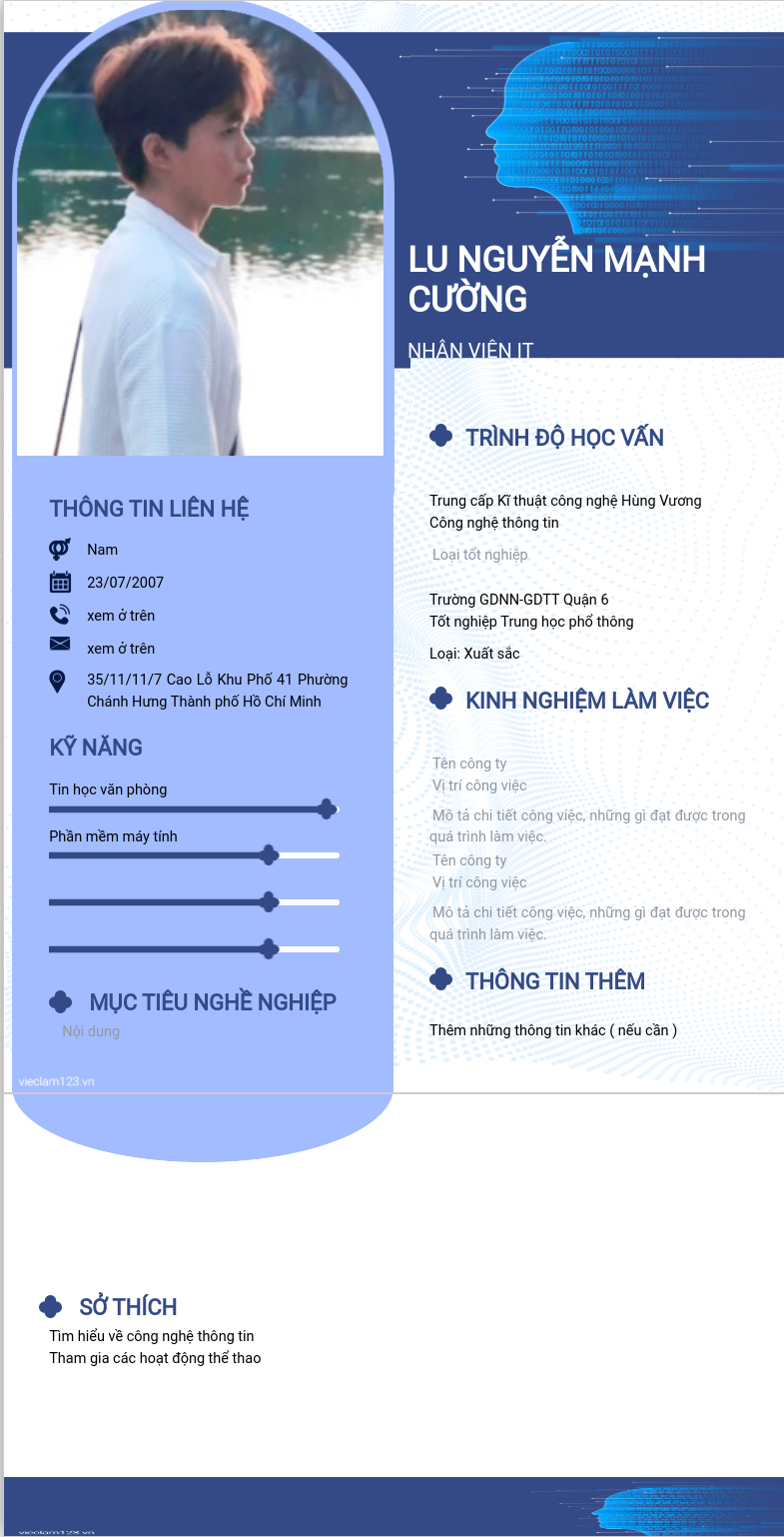 ảnh cv