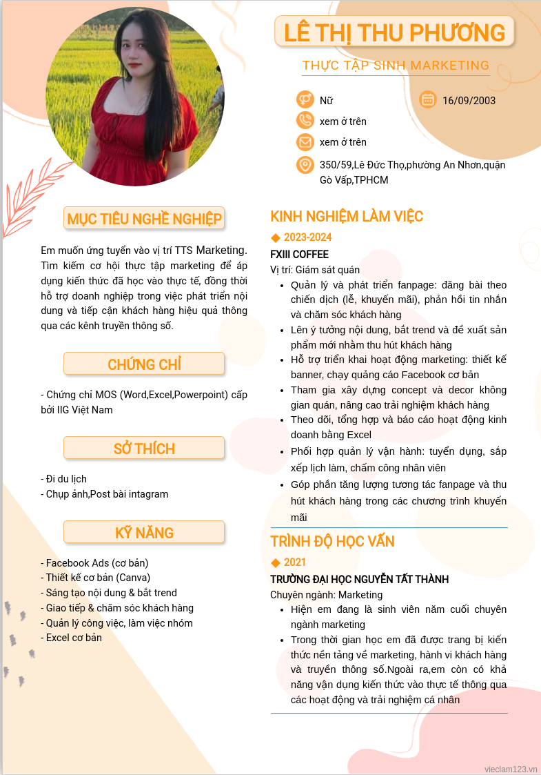 ảnh cv