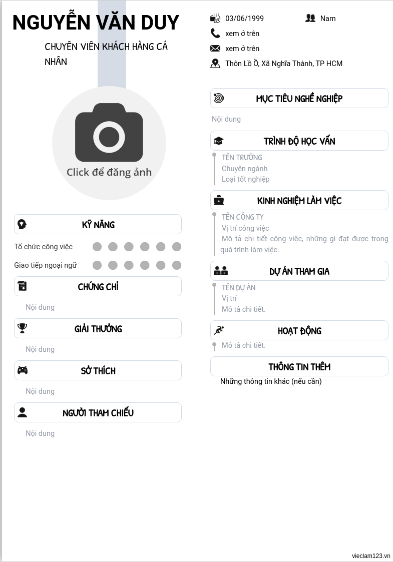 ảnh cv
