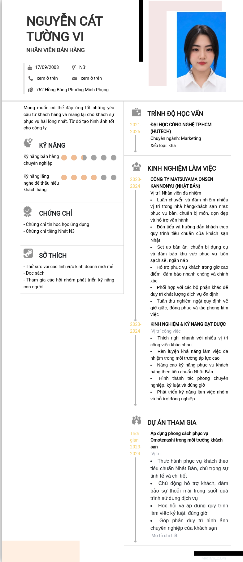 ảnh cv