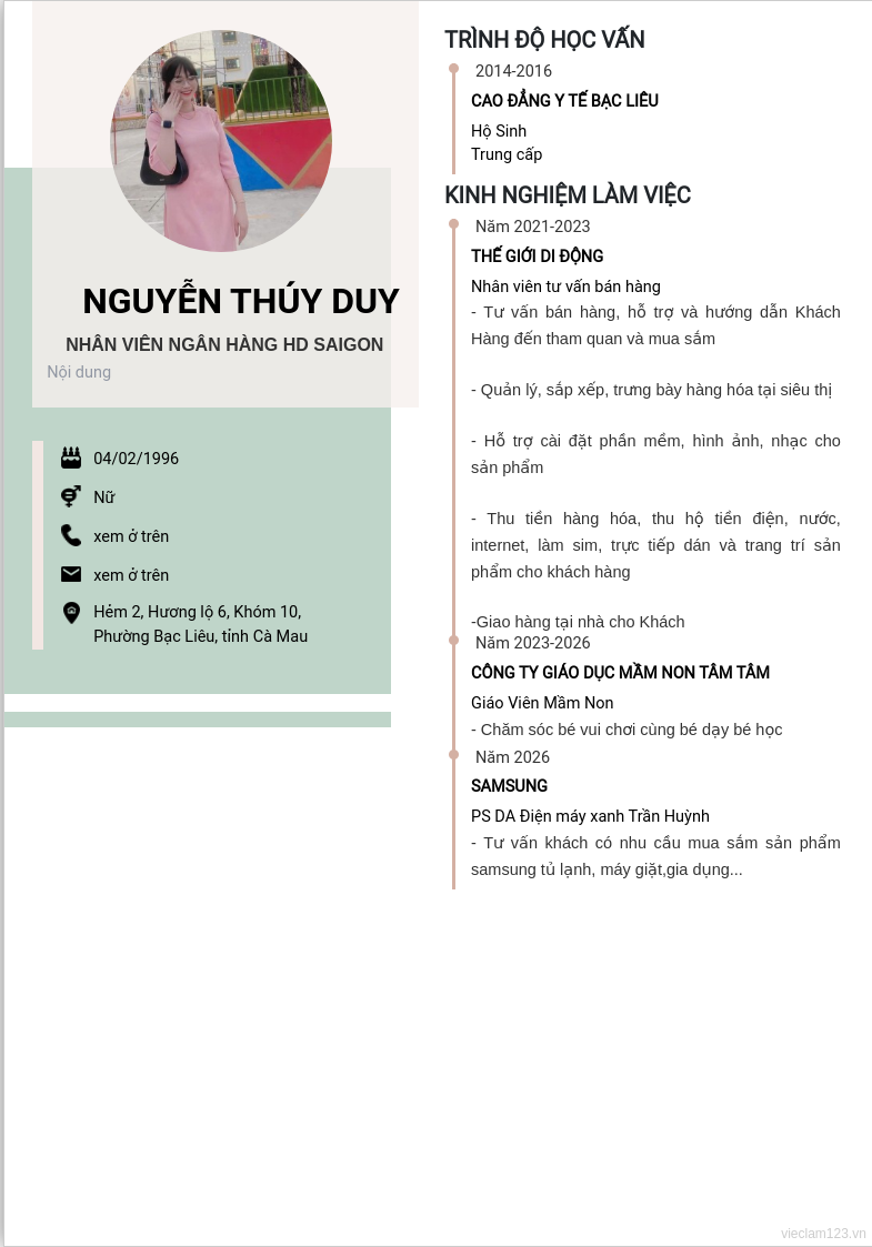 ảnh cv