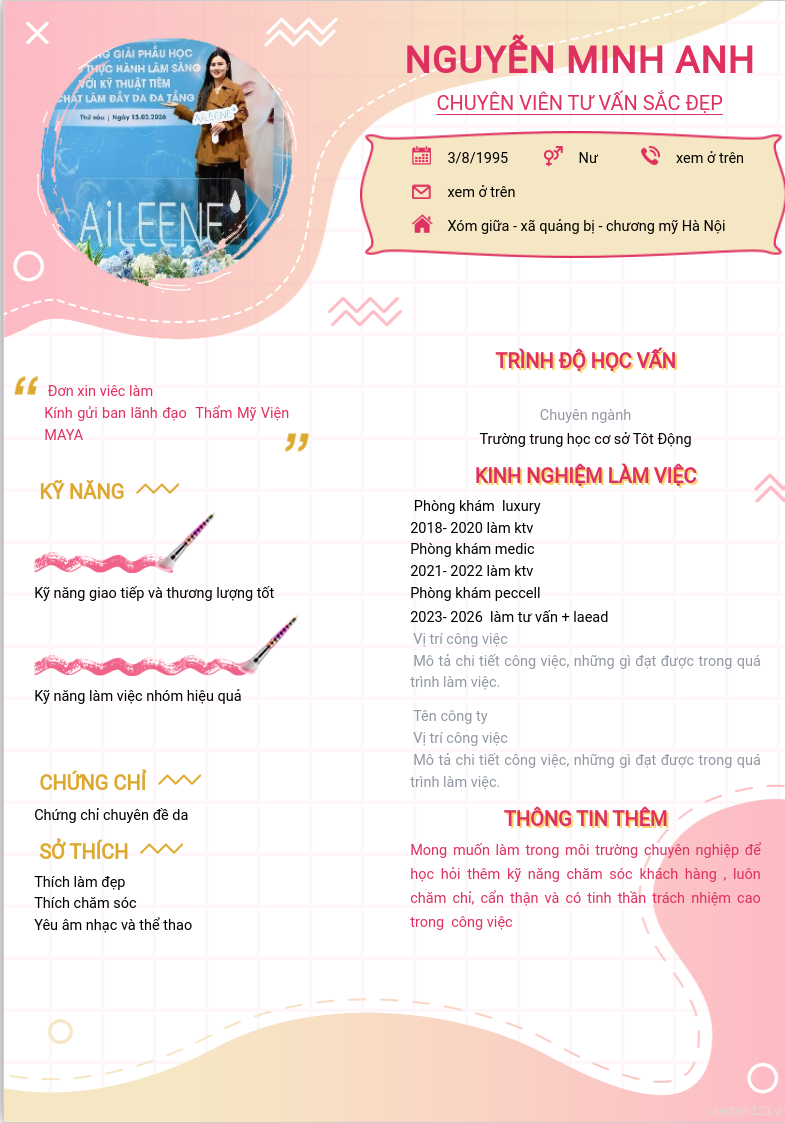 ảnh cv