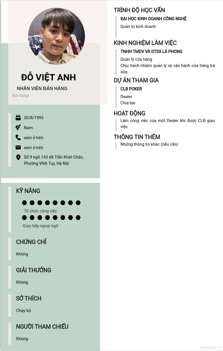ảnh cv