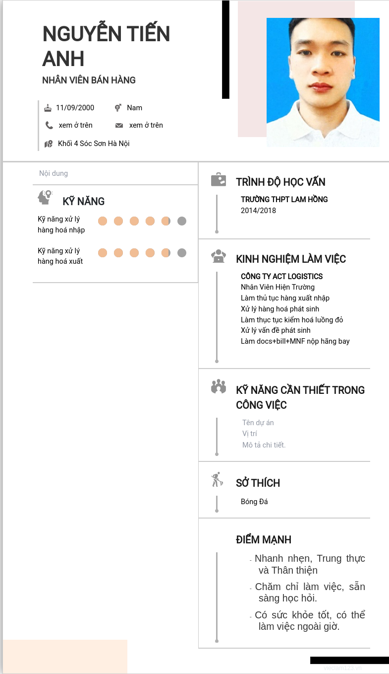 ảnh cv