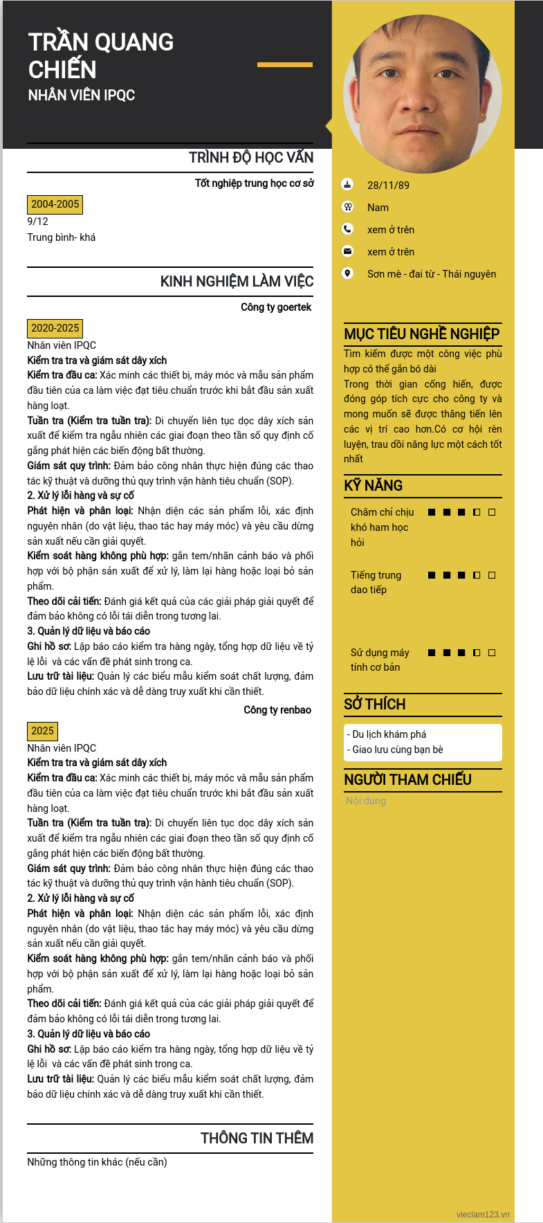 ảnh cv