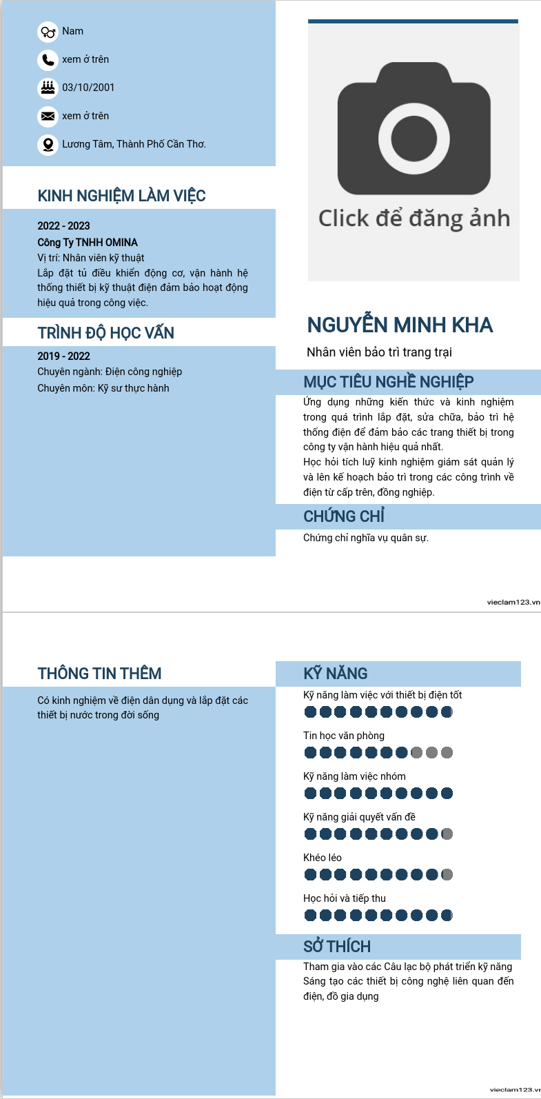 ảnh cv
