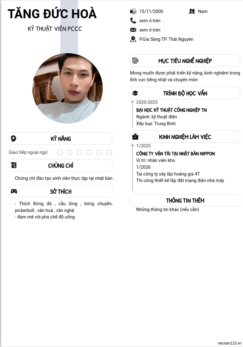ảnh cv