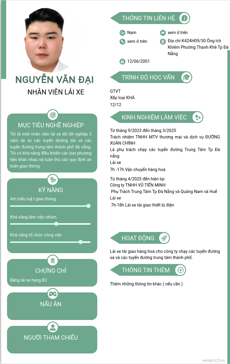 ảnh cv