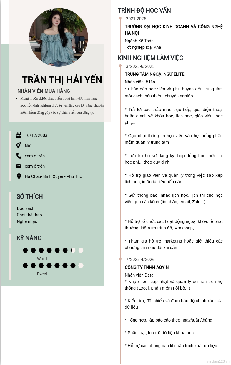 ảnh cv