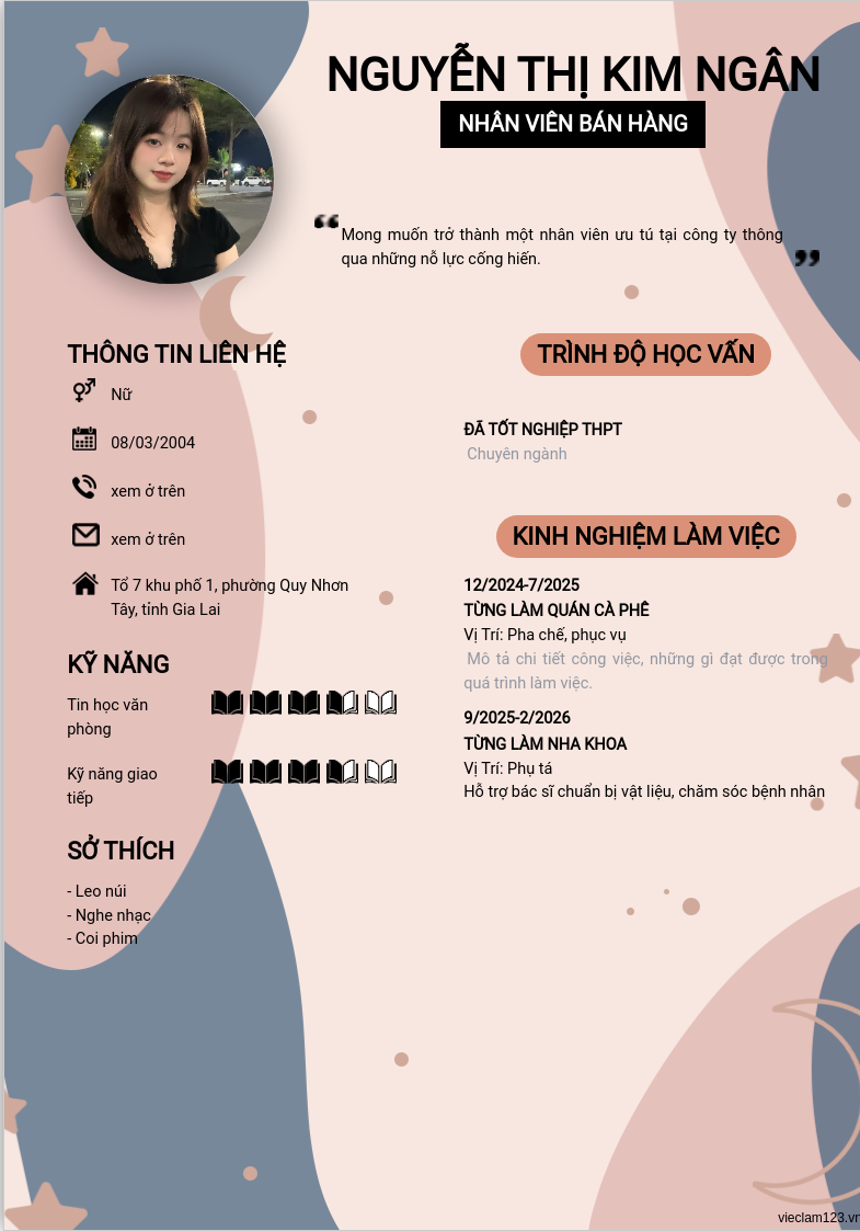 ảnh cv