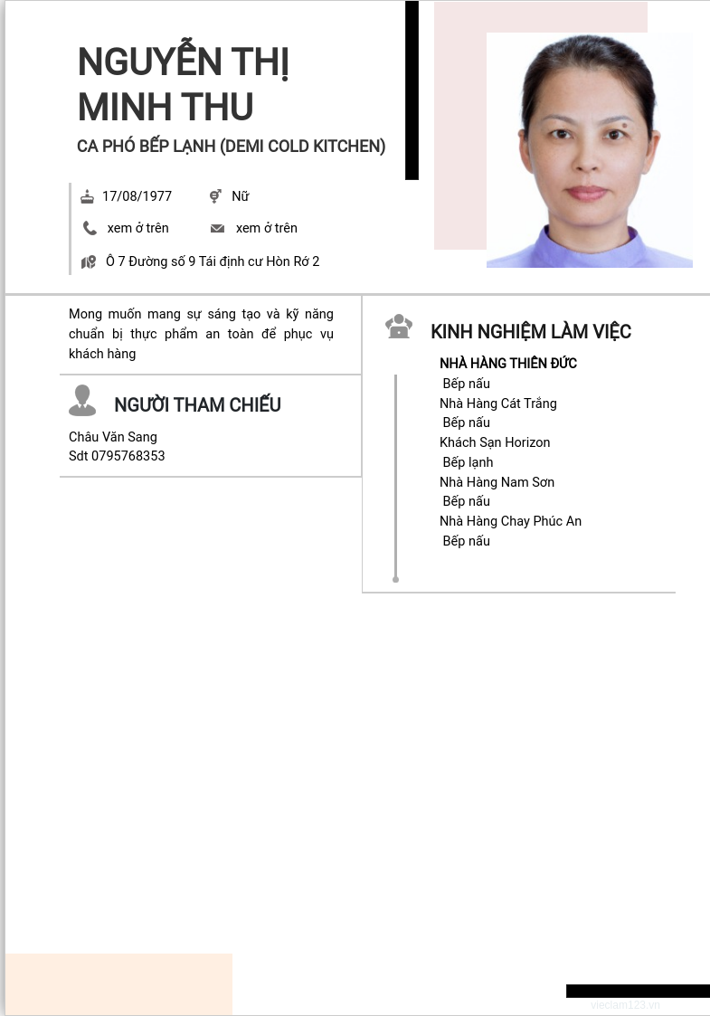 ảnh cv