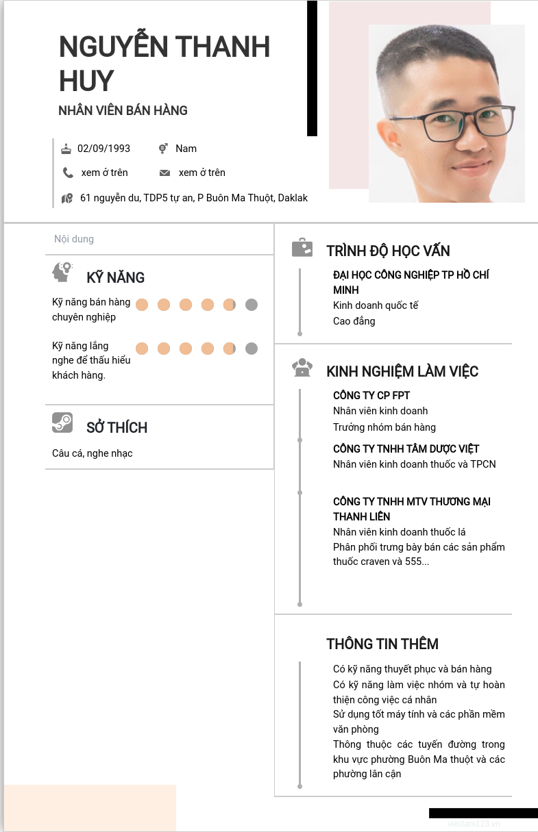 ảnh cv