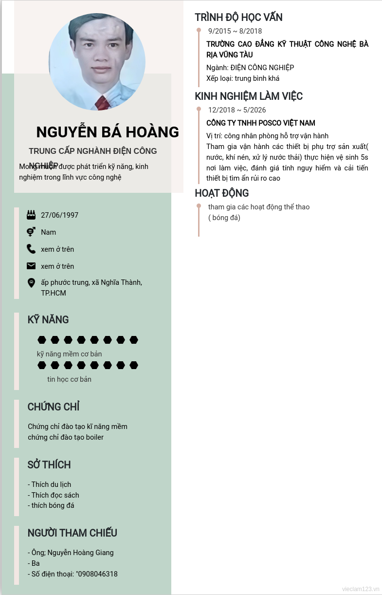 ảnh cv