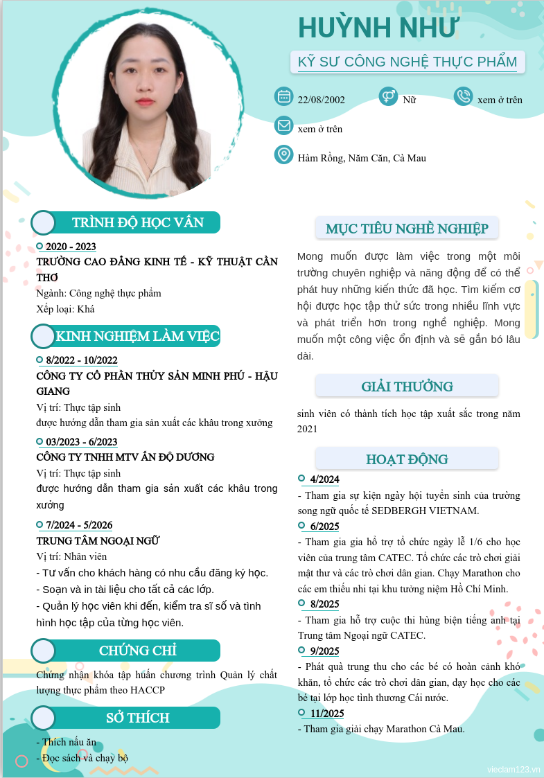 ảnh cv