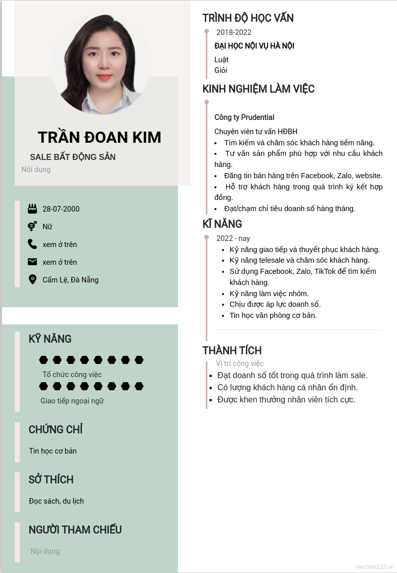 ảnh cv