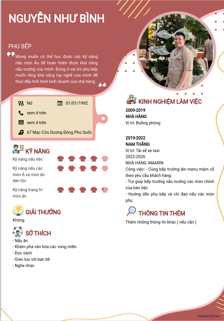 ảnh cv