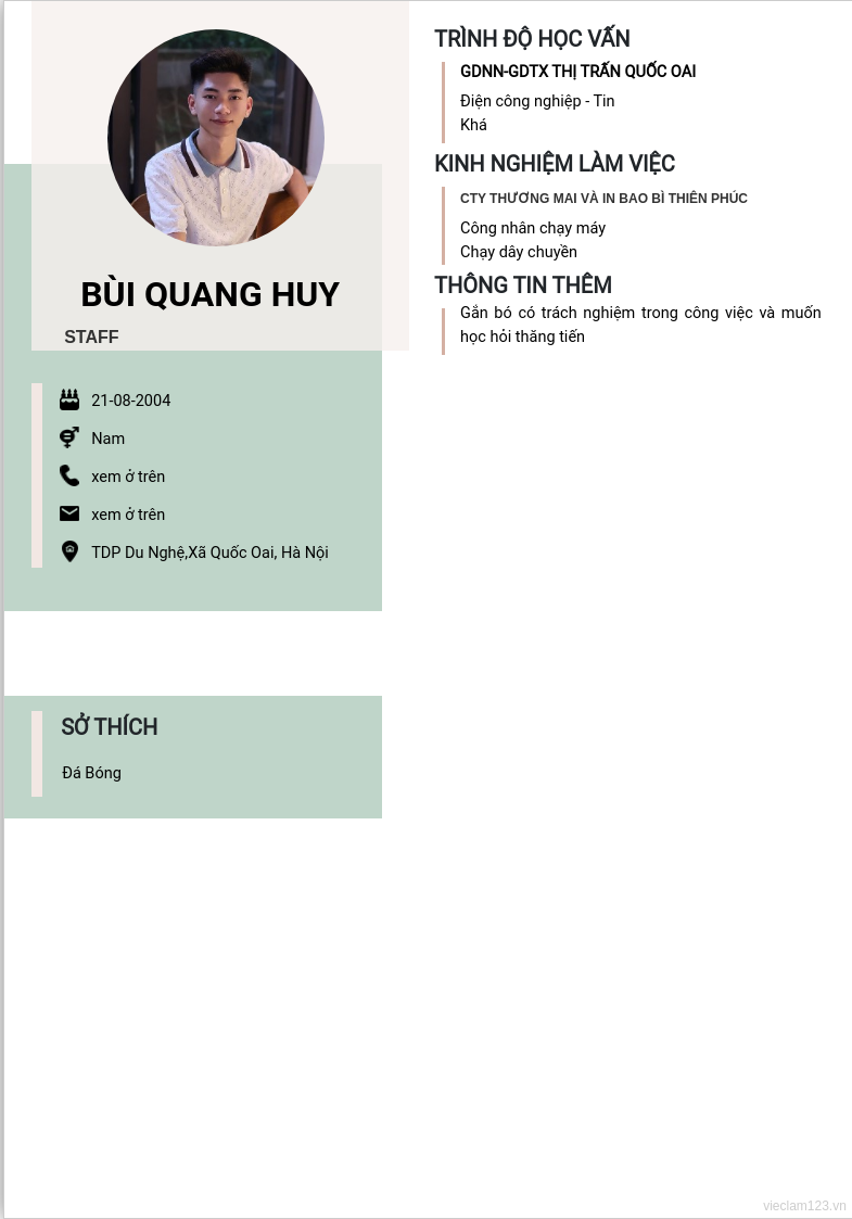 ảnh cv