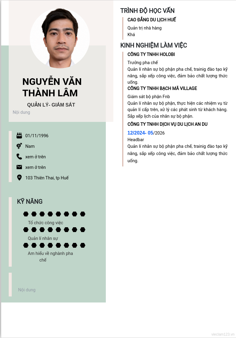 ảnh cv