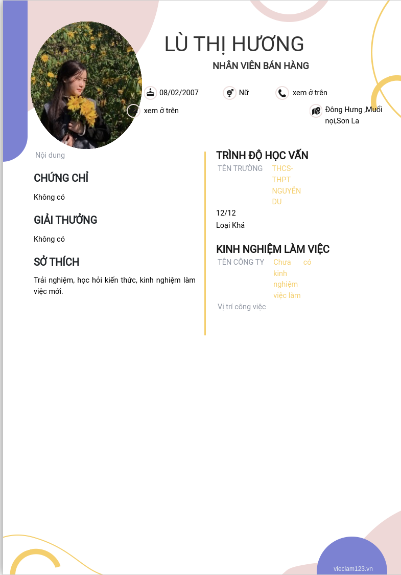 ảnh cv