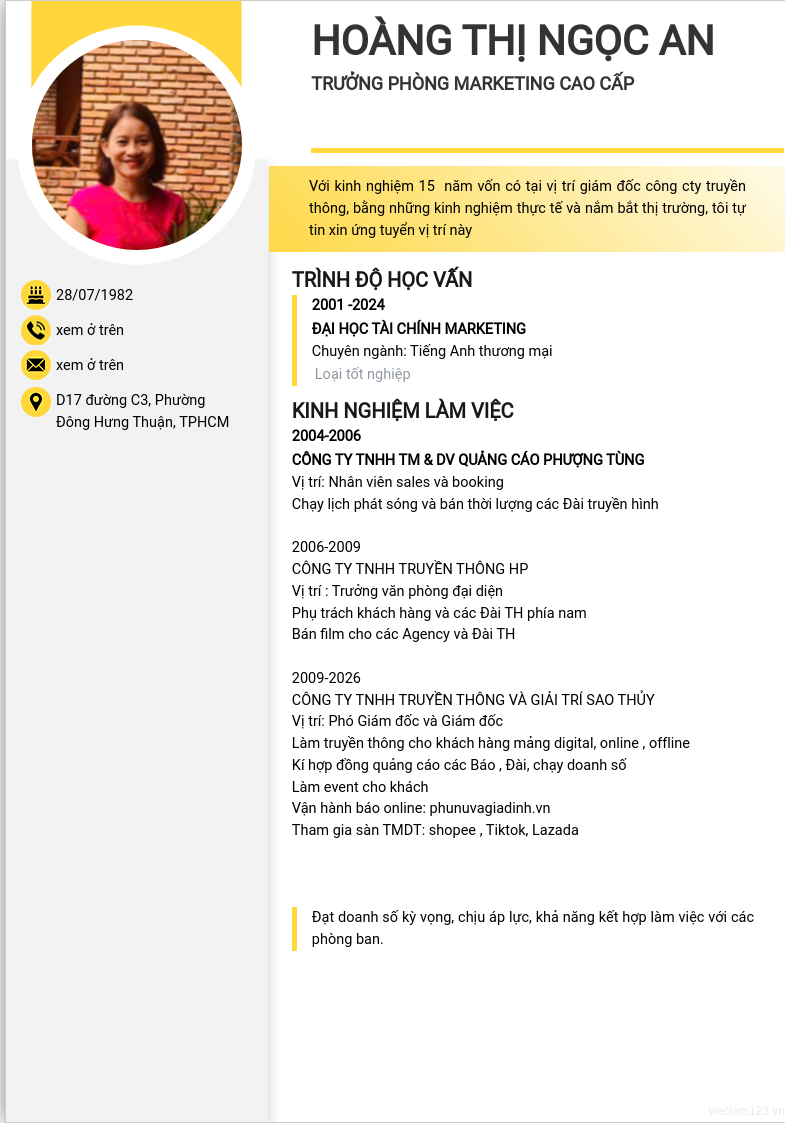 ảnh cv