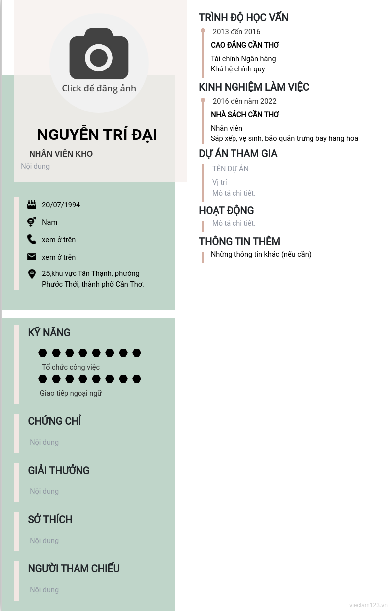 ảnh cv
