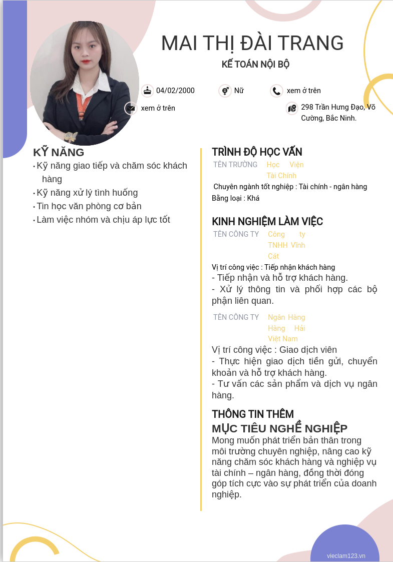 ảnh cv