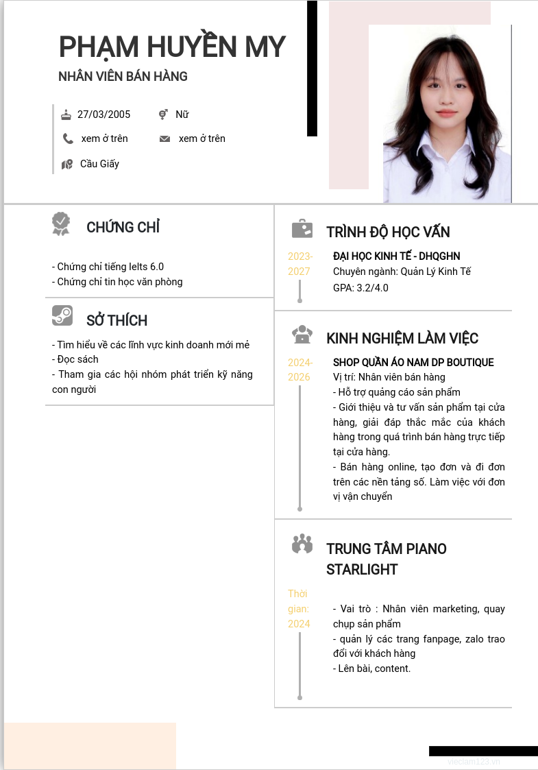 ảnh cv