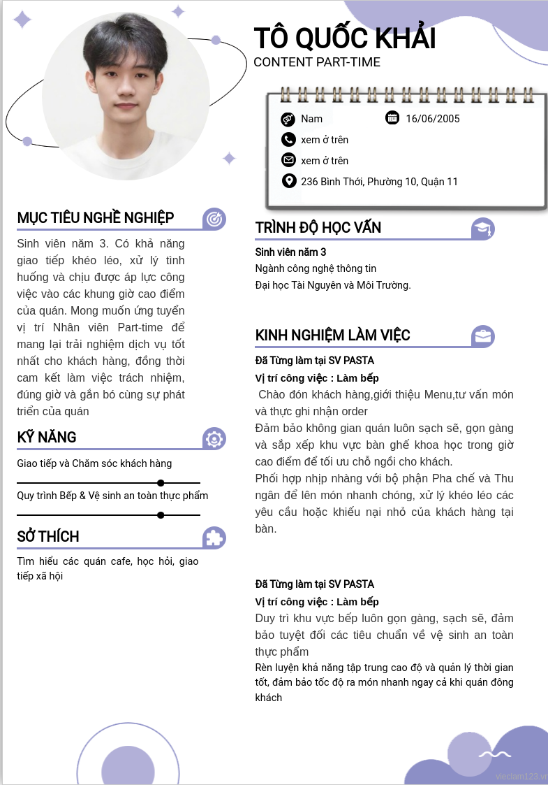 ảnh cv