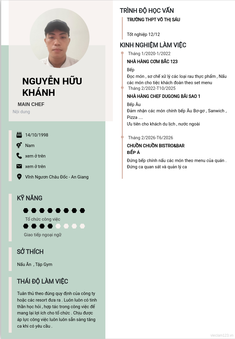 ảnh cv