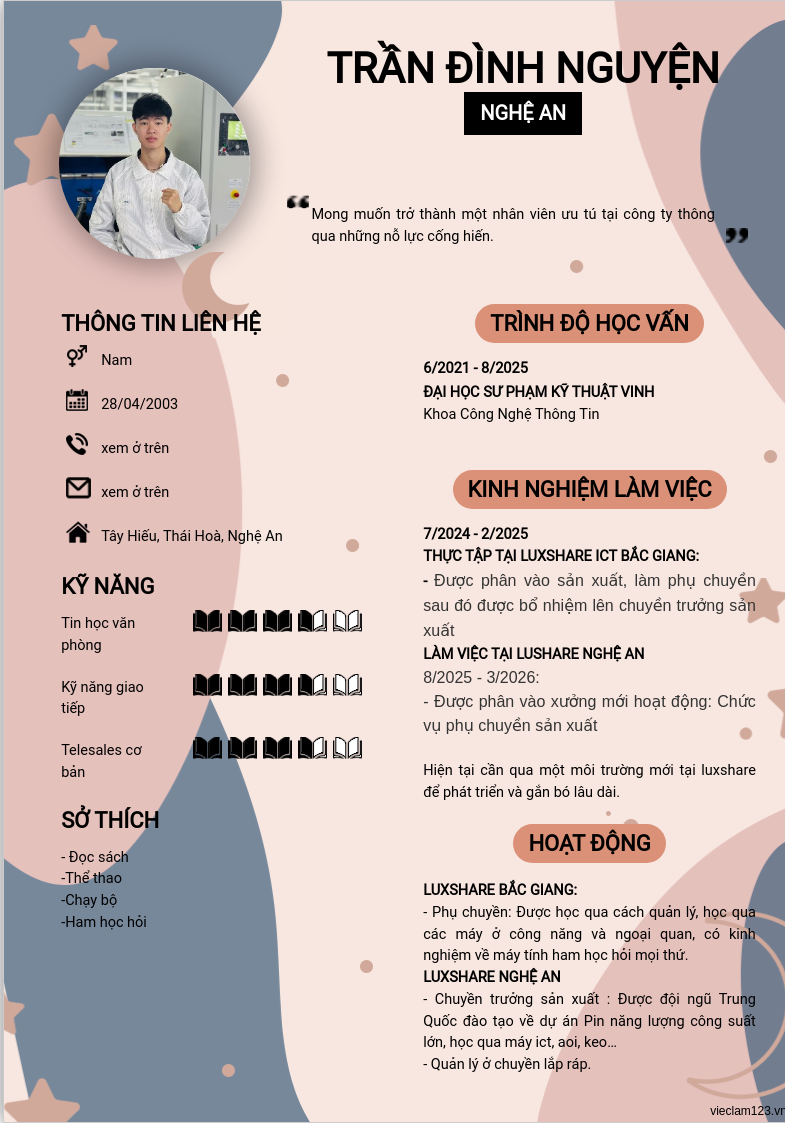 ảnh cv