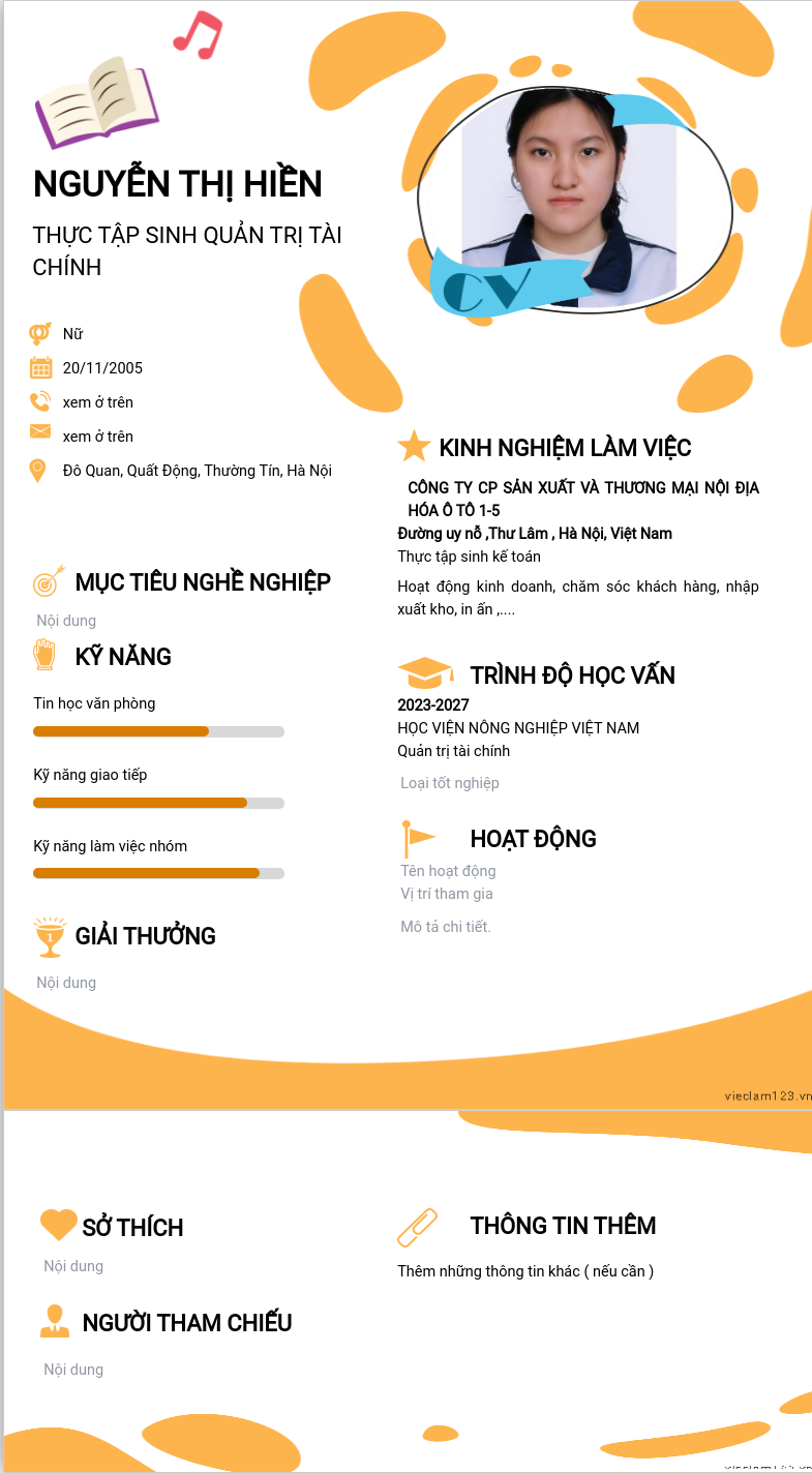 ảnh cv