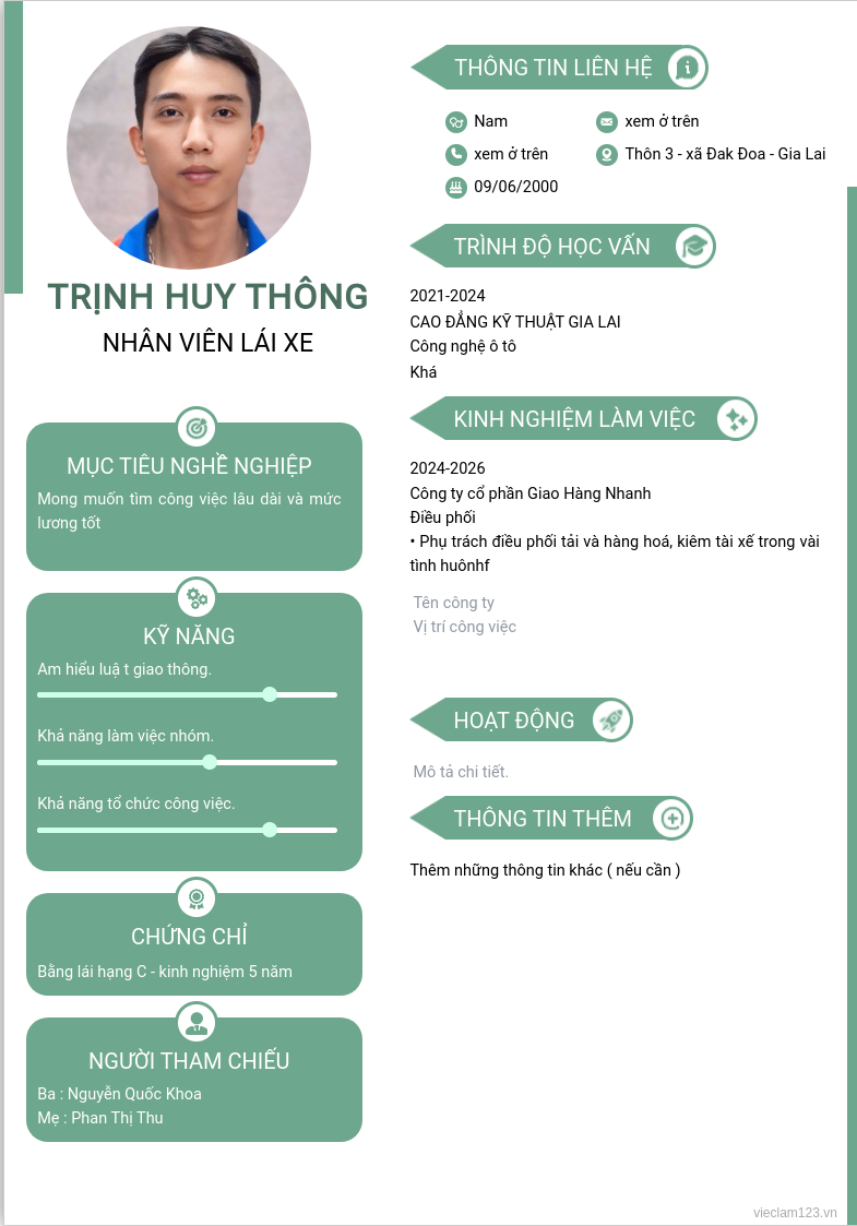 ảnh cv
