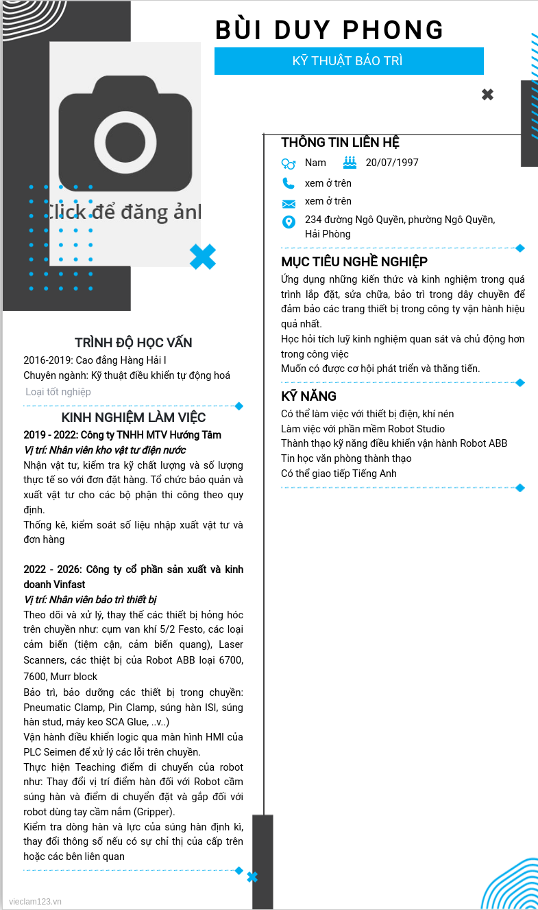 ảnh cv