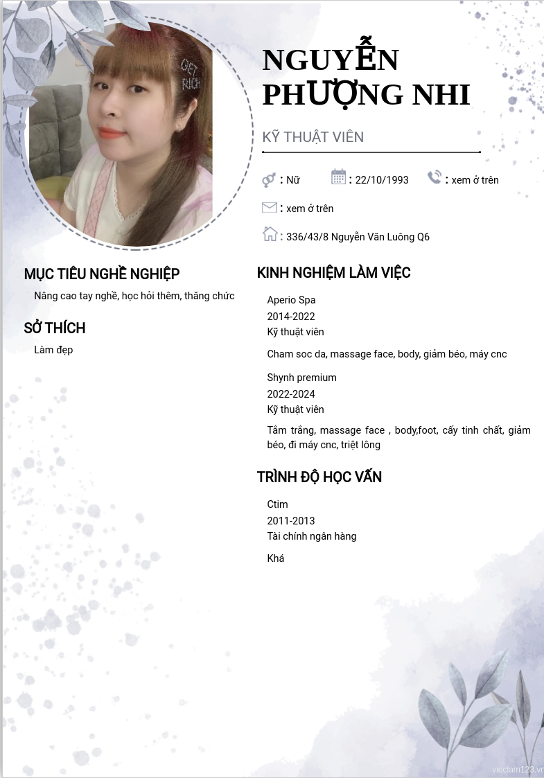 ảnh cv