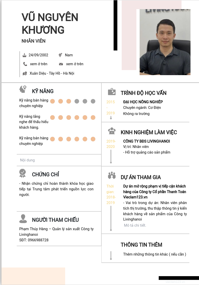 ảnh cv