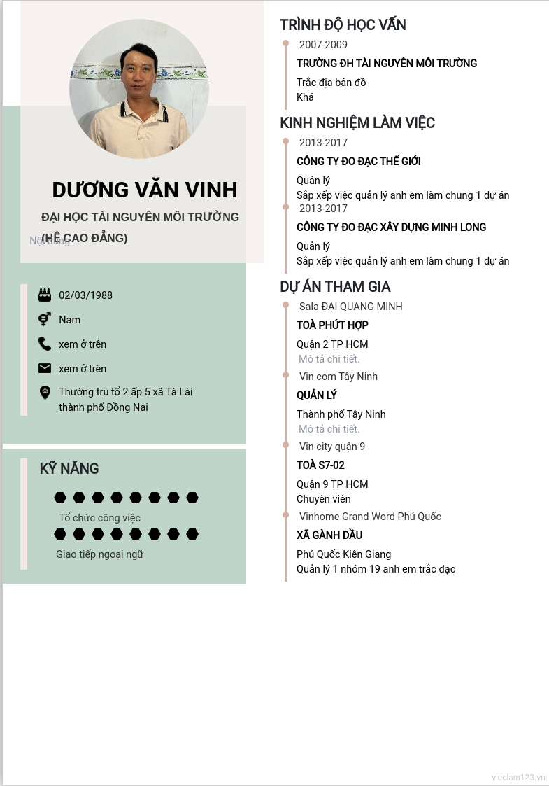 ảnh cv