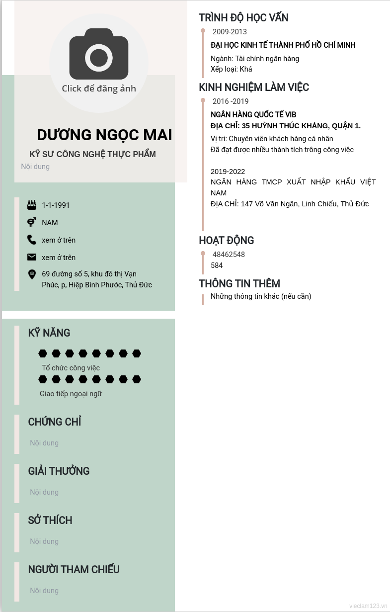 ảnh cv