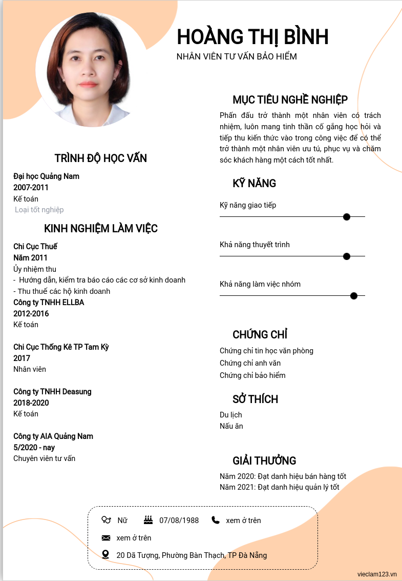 ảnh cv
