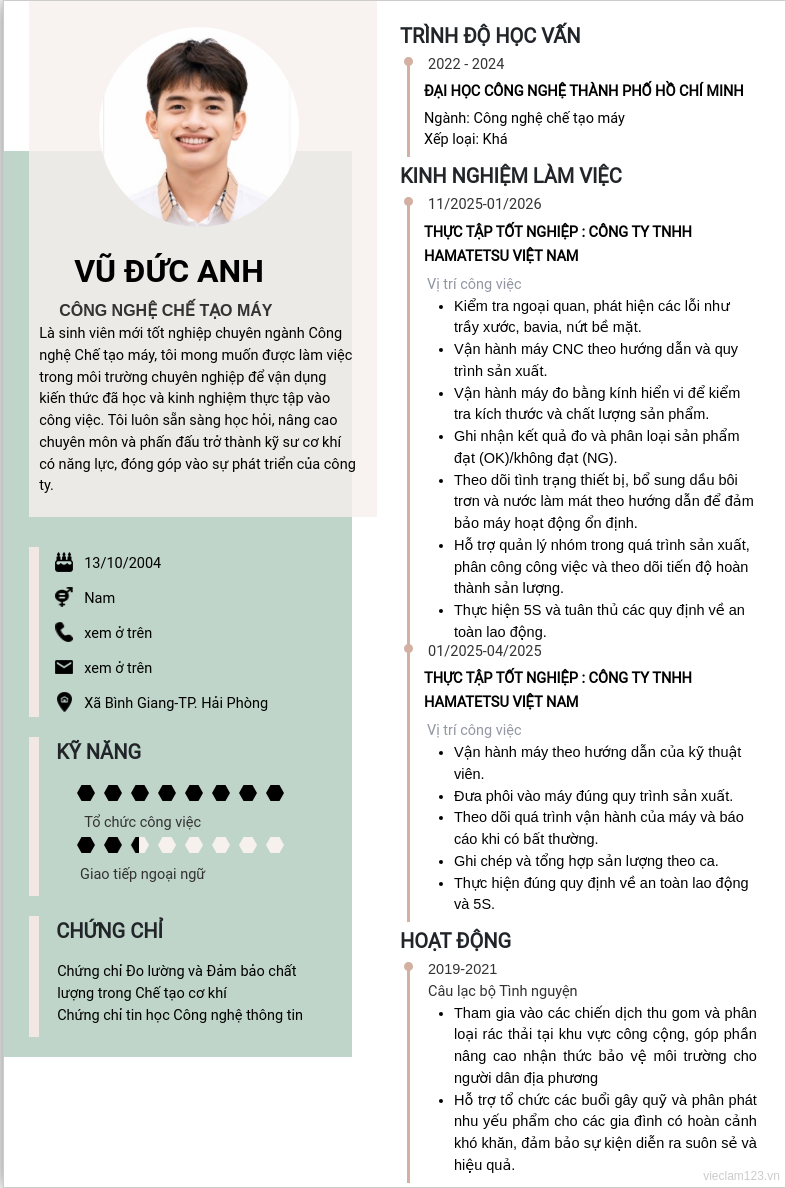 ảnh cv