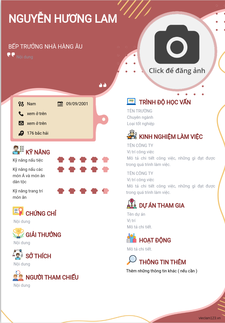 ảnh cv
