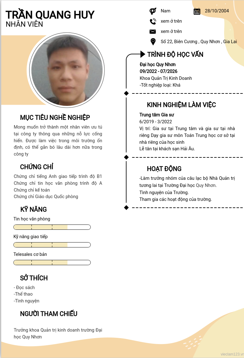 ảnh cv