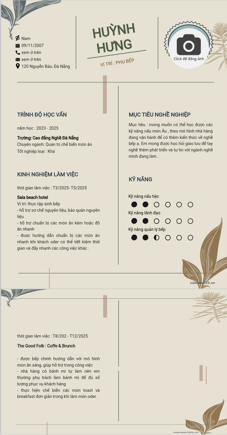 ảnh cv