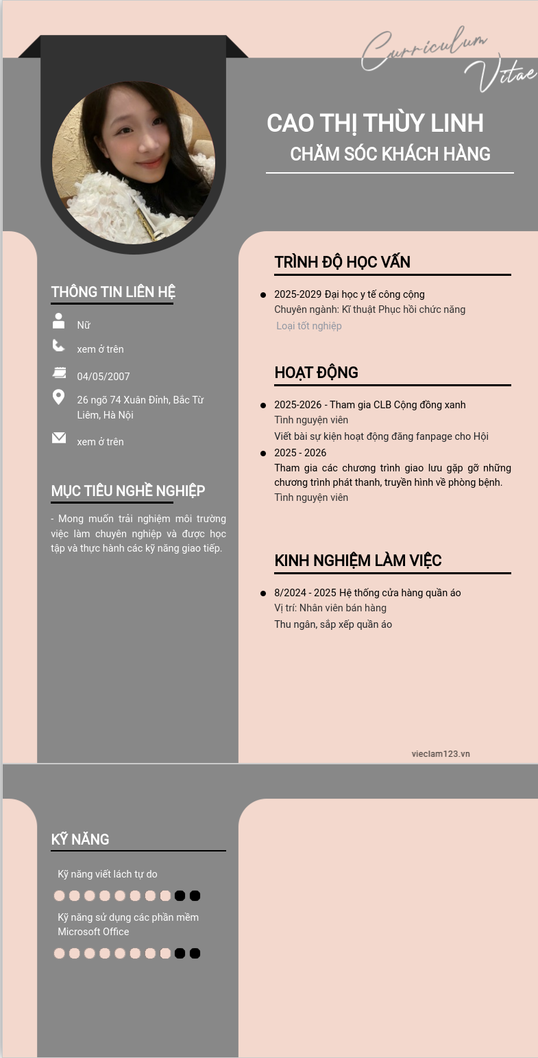ảnh cv