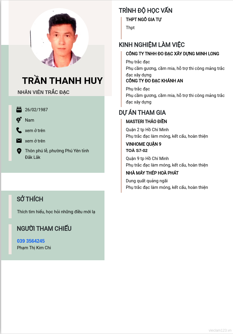 ảnh cv